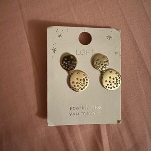 NWT LOFT gold earrings